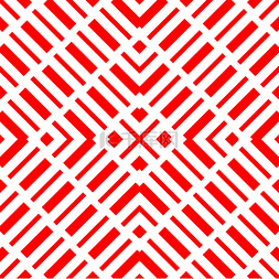 在白色背景上重复红色几何图形。