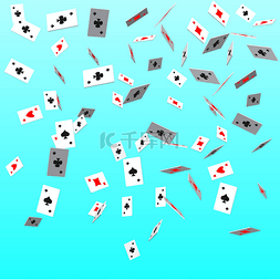 矢量扑克图片_模式卡套装赌场和形状，装饰和游