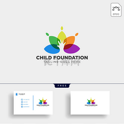名片标志模板图片_与儿童、儿童护理标志模板向量隔