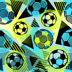 无缝纺织足球涂鸦图案垃圾纹理.