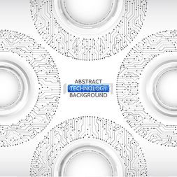 高科技圆图片_圆电路板向量例证。高科技技术背