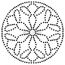 白色几何圆环图片_黑色点缀的花冠。装饰元素。白色