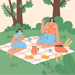 家庭野餐时间的概念