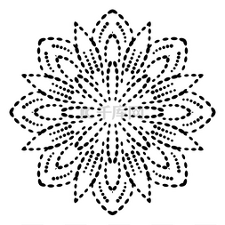 白色几何圆环图片_在白色背景上隔离的装饰圆形点缀
