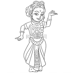 印度舞女的彩绘页面