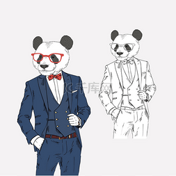 熊猫人在优雅风格