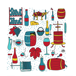 ui主题图标设计图片_涂鸦葡萄酒的颜色