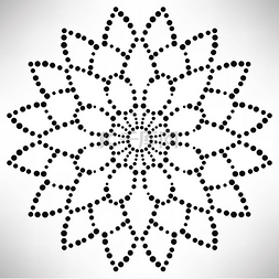 白色几何圆环图片_在白色背景上隔离的装饰圆形点缀