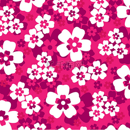 热带花卉图案图片_热带花卉模式