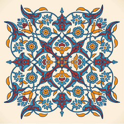 阿拉伯式花纹复古典雅装饰花卉打