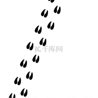 猪 (鹿,山羊,牛,羊) 蹄印.动物爪子印.向量例证.