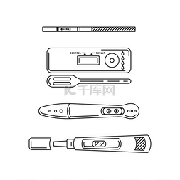 怀孕剪影图片_矢量轮廓剪影怀孕测试