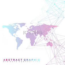 透视数据图片_大数据复杂的世界。图形抽象背景