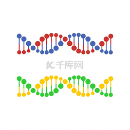 dna 五颜六色的链子例证