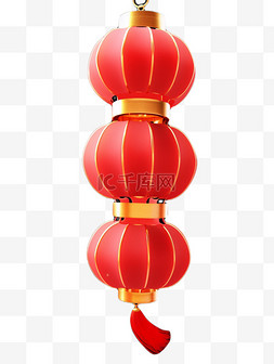 红灯笼免抠png素材图片_氛围喜庆新年春节热闹红灯笼吉祥