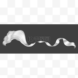 云起书院logo图片_飘扬的白色丝织品和缎带
