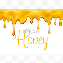 餐厅海报设计图片_矢量甜甜的蜂蜜滴为面包店