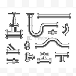 浴室水管图片_管道材料管和管道和运河隔离金属