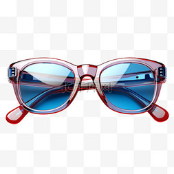 眼镜蓝色镜片生活免扣元素装饰素