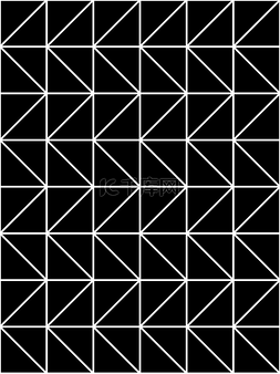 复古单色图片_矢量现代无缝几何图案三角形，黑