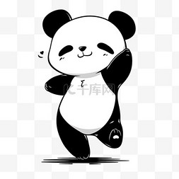 熊猫人动画素材图片_熊猫玩耍卡通元素