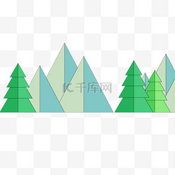 松树丛图片_树林树丛矢量