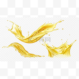 芒果水图片_水果汁或黄水的矢量现实喷溅