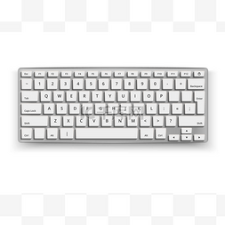 白色无线键盘图片_矢量逼真桌面键盘样机3d 黑色