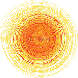 光辉太阳图片_矢量插画的闪耀太阳