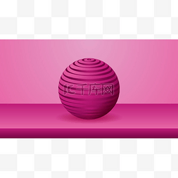 海报球体图片_现实的球体几何紫色设计元素圆形
