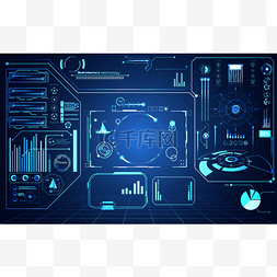 抽象技术 ui 未来概念界面全息图