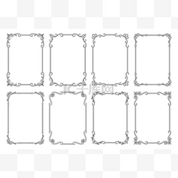 党建边框图片_复古花框设置黑线边框