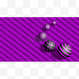 3D球抽象背景。粉色线条，圆圈，