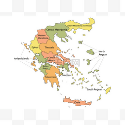 地区国家图片_欧洲国家希腊标识色彩斑斓地区图