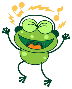 青蛙听音乐