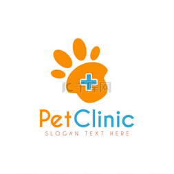 置顶加精推荐标签图片_矢量宠物诊所健康设计标志模板。