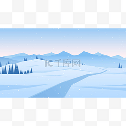 场面恢弘图片_冬天场面与山风景。圣诞背景