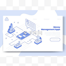 登录用户图片_数字等距设计概念集的资金管理应