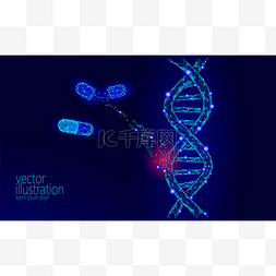 三维技术矢量素材图片_基因治疗DNA三维化学分子结构低聚