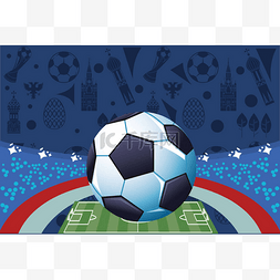 football soccer sport poster with balloon