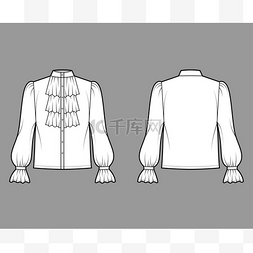 保加利亚主教图片_诗人海盗衫技术时尚图解与衣领，