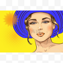 Vector pop art pin up illustration of a sexy 