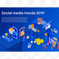 社交机器人图片_社交媒体趋势 2019.人们在社交网络