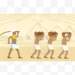 金字塔插图图片_在埃及的奴隶