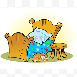 卡通小床图片_木质婴儿床
