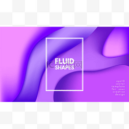 液体流动效果图片_具有3d 效果的抽象波形颜色形状.