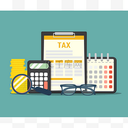 矢量数据分析图片_概念税的支付。数据分析、文书工