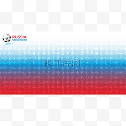 决战2018图片_渐变像素数字红色蓝色水平背景。