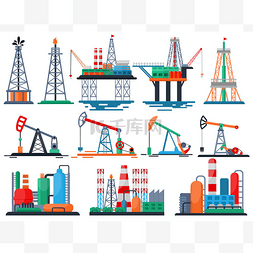 Oil industry vector oily products oiled techn