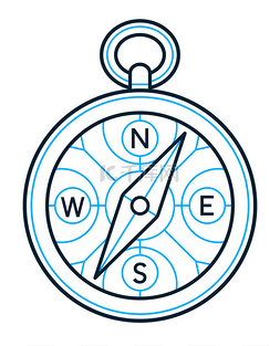 航海罗盘图片_罗盘图标轮廓绘图